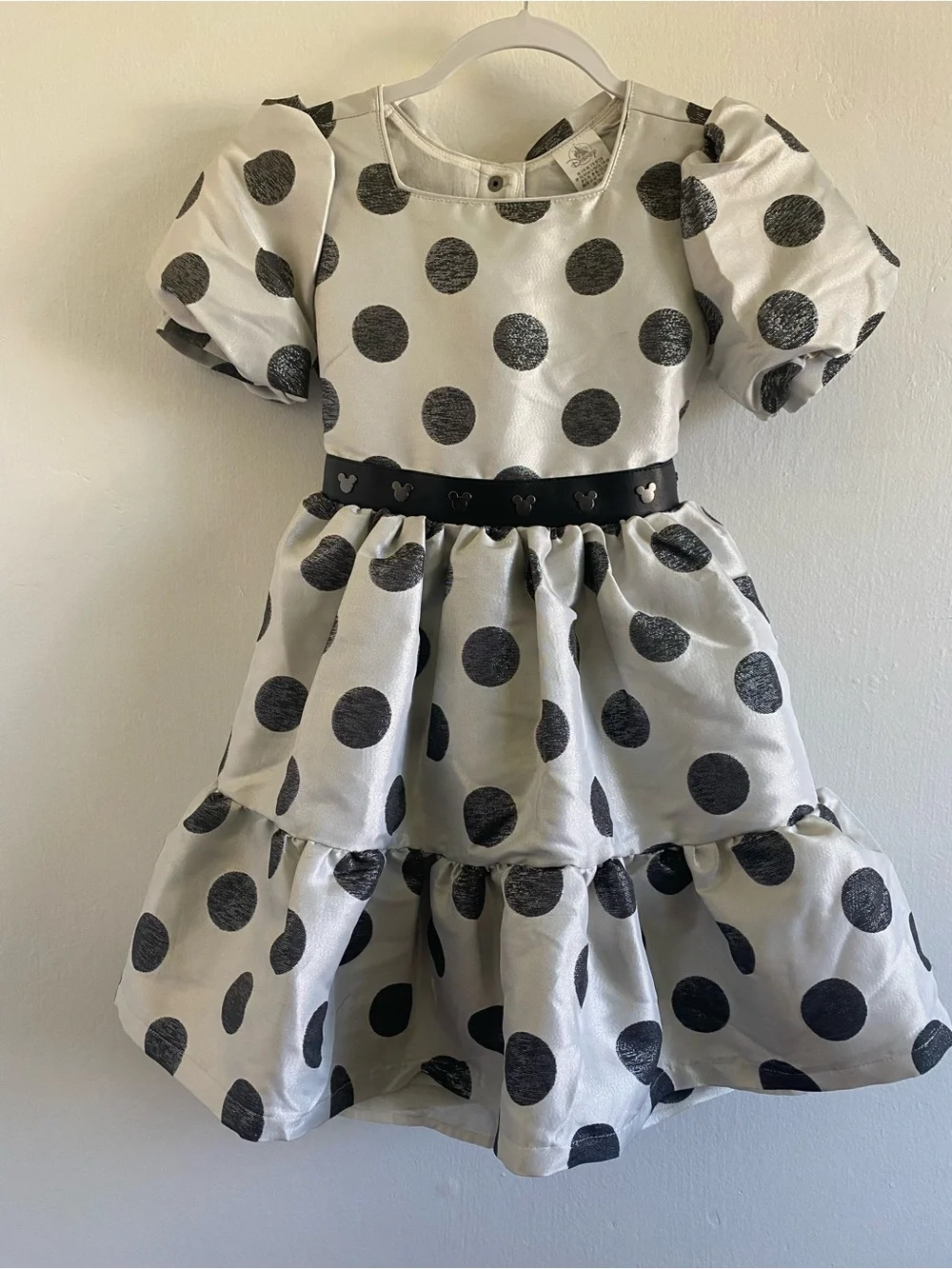 Disney Mickey Mouse Polka Dot Dress Size 8 Studded Leather Size 7/8